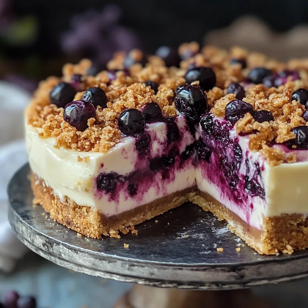 Blaubeer-Crumble-Käsekuchen