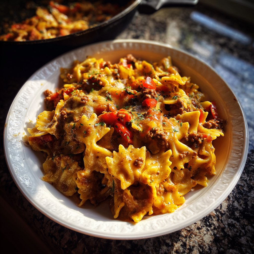 Hackfleisch Nudel Pfanne