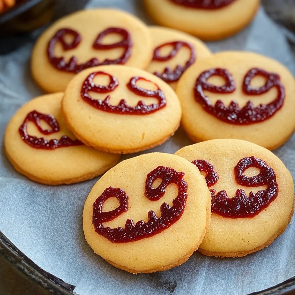Thumbprint Cookies als Halloween Deco